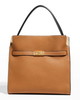 tory burch double lee, Tory Burch | Lee Radziwill Pebbled Leather Double Bag商品图片 