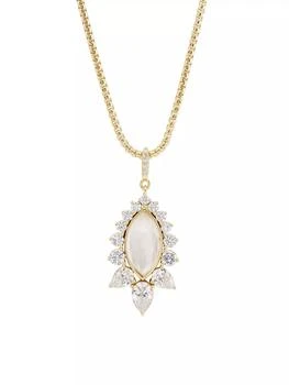 Adriana Orsini | Taylor Navet 18K-Gold-Plated & Doublet Pendant Necklace,商家Saks Fifth Avenue,价格¥1436