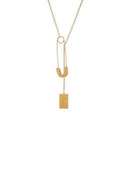 推荐Luxe Nova Goldtone Safety Pin Y Necklace商品