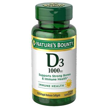 Nature's Bounty | D3-1000 IU Dietary Supplements Softgels商品图片,满二免一, 满$40享8.5折, 满折, 满免