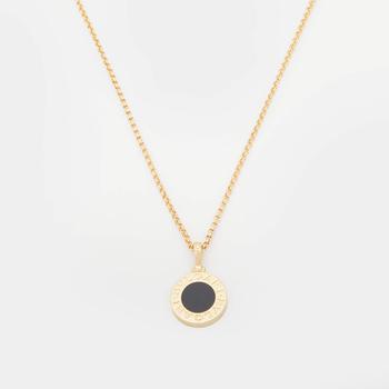 bvlgari项链, [二手商品] BVLGARI | Bvlgari Bvlgari Onyx 18k Yellow Gold Pendant Necklace商品图片 