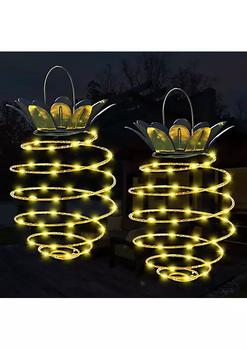 商品SOWAZ | 2 Pks 60 LED Hanging Solar Pineapple String Lights - Warm Color,商家Belk,价格¥164图片