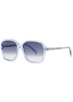 celine墨镜, Celine | Blue oversized square-frame sunglasses商品图片 