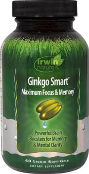 Irwin Naturals, Irwin Naturals | Irwin Naturals Ginkgo Smart 60 Softgels商品图片 7.5折