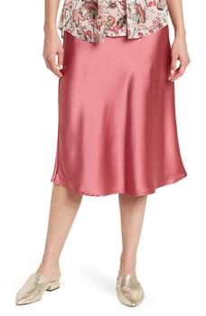 product Solid Satin Midi Skirt image