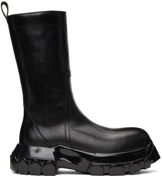 rick owens tractor, Rick Owens | 黑色 Creeper Bozo Tractor 中筒靴商品图片 