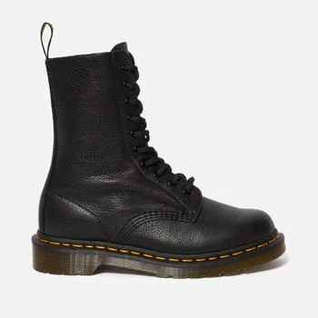 推荐DR. MARTENS WOMEN'S 1490 VIRGINIA LEATHER 10-EYE BOOTS - BLACK商品