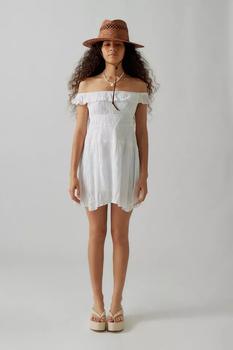 Urban Outfitters | UO Aubrey Off-The-Shoulder Mini Dress商品图片,2.8折, 1件9.5折, 一件九五折