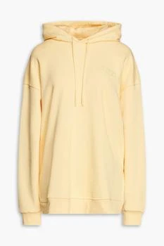 Ganni | Embroidered cotton-blend fleece hoodie 2.5折