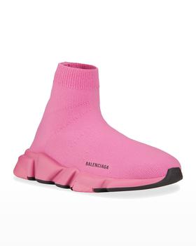 Balenciaga | Kid's Knit Sock Trainer Sneakers, Pink商品图片,