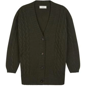 PRINGLE OF SCOTLAND | Superfine Wool Cardigan With Cable Detail,商家24S Paris,价格¥4450