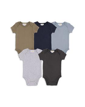 商品Boys' Solid Cotton Bodysuit, 5 Pack - Baby图片