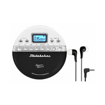 商品Studebaker | SB3705BW Joggable Personal CD Player with Wireless FM Transmission and FM PLL Radio,商家Macy's,价格¥653图片