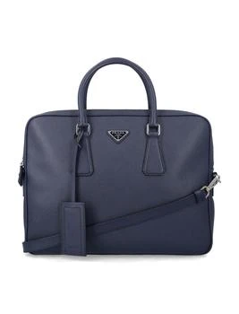 Prada | Prada Saffiano Leather Work Bag With Shoulder Strap,商家Baltini,价格¥12502