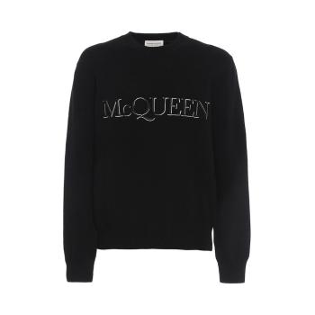 亚历山大王短袖衣服, Alexander McQueen | ALEXANDER MCQUEEN 亚历山大·麦昆 男士黑色针织衫/毛衣 651184-Q1XAY-1011商品图片 满$100享9.5折, 满折