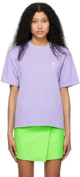 AMI | SSENSE Exclusive Purple Ami de Cœur T-Shirt,商家SSENSE CA,价格¥588