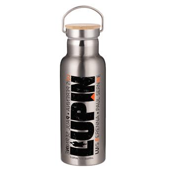 推荐Lupin Multi Slogan Portable Insulated Water Bottle - Steel商品