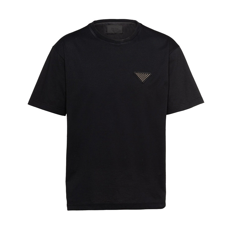 Prada | 【预售3-7天】PRADA/普拉达 22年早春 男士黑色纯棉短袖T恤UJN782_1Z5X_F0002_S_221商品图片,7.9折, 包邮包税