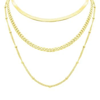 ADORNIA | Adornia Layered Chain Necklace gold,商家Premium Outlets,价格¥336