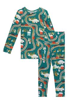 商品POSH PEANUT | Wyatt Holiday Train Fitted Two-Piece Pajamas,商家Nordstrom Rack,价格¥158图片
