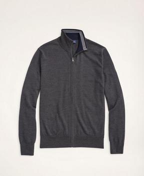 美利奴唇膏, Brooks Brothers | Merino Wool Zip Cardigan商品图片 