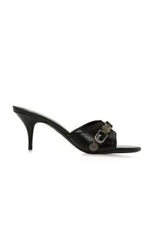 Balenciaga | Balenciaga - Cagole Studded Leather Sandals - Black - IT 41 - Moda Operandi 