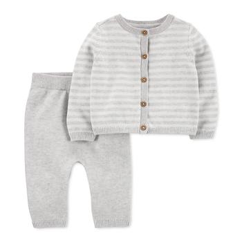 推荐Baby Boys or Baby Girls 2-Piece Cotton Cardigan & Pants Set商品