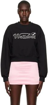 We11done | Black Cropped Sweatshirt,商家Ssense US,价格¥1683