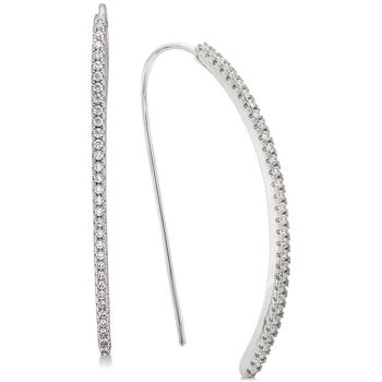 Giani Bernini | Cubic Zirconia Pavé Dagger Drop Threader Earrings in Sterling Silver, Created for Macy's商品图片,2.5折