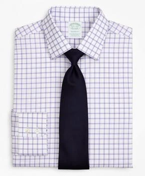 Brooks Brothers | Stretch Milano Slim-Fit Dress Shirt, Non-Iron Twill Ainsley Collar Grid Check 4.3折