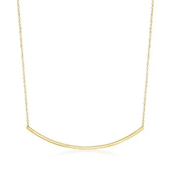 Ross-Simons | Ross-Simons Italian 18kt Yellow Gold Curved Bar Necklace,商家Premium Outlets,价格¥3380