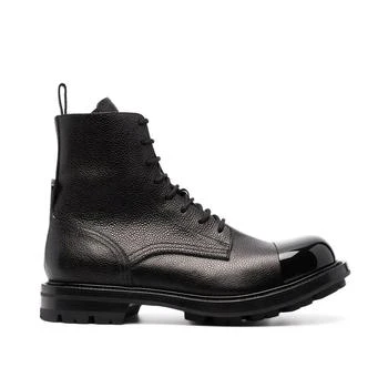 推荐Alexander Mcqueen Leather Lace Up Boots商品