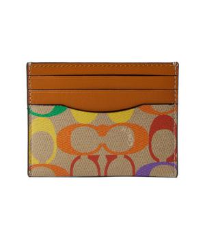 Coach | Flat Card Case in Signature Rainbow商品图片,独家减免邮费