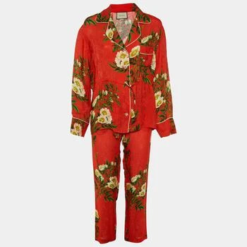 [二手商品] Gucci | Gucci Red Floral Jacquard Crepe Pajamas Set S,商家The Luxury Closet,价格¥4780