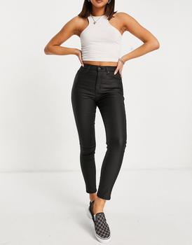 Topshop | Topshop Jamie jeans in coated black商品图片,6折×额外8折, 额外八折