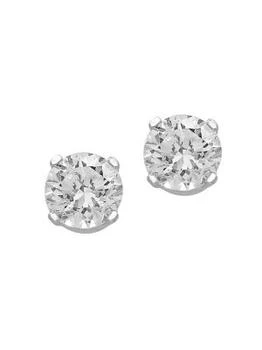 推荐14K White Gold & 0.32 TCW Diamond Stud Earrings商品