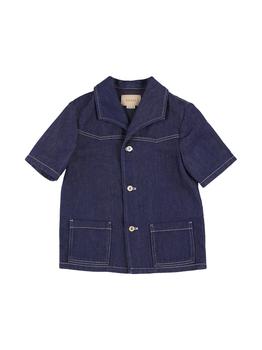 商品Gucci | Logo Embroidered Denim Jacket,商家LUISAVIAROMA,价格¥5201图片