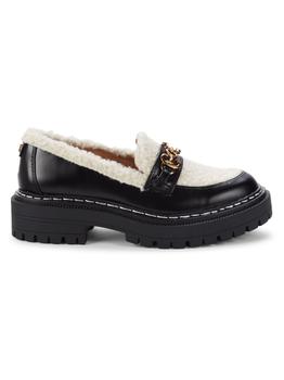 sam edelman乐福鞋, Sam Edelman | Eileen Faux Shearling Chunky Leather Loafers商品图片 5.5折