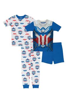 AME | Kids' Captain America Cotton Pajama Set商品图片,3.9折