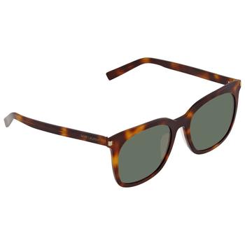 推荐Saint Laurent Green Square Mens Sunglasses SL 285 F SLIM 003 54商品