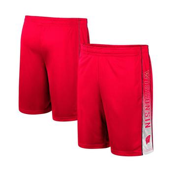 Colosseum | Men's Red Wisconsin Badgers Lazarus Shorts商品图片,