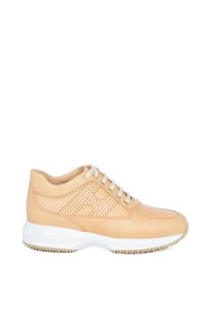 推荐Hogan Women's  Beige Leather Lace Up Shoes商品