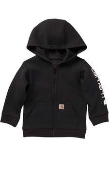 Carhartt | (CA8565) Long-Sleeve Full-Zip Hooded Sweatshirt - Black商品图片,额外7折, 额外七折