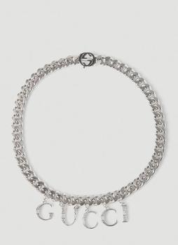 推荐Logo Script Charm Necklace in Silver商品