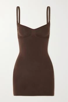 SKIMS | Seamless Sculpt 吊带裙 （颜色：cocoa）,商家NET-A-PORTER,价格¥515