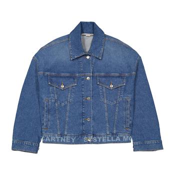 商品Stella McCartney | Medium Blue Salt And Pepper Logo Oversize Denim Jacket,商家Jomashop,价格¥2119图片