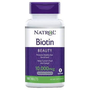 Biotin Maximum Strength 10,000 mcg Dietary Supplement Tablets,价格$13.35