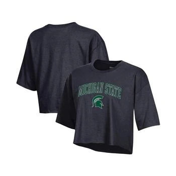 CHAMPION | Women's Black Michigan State Spartans Cropped Boyfriend T-shirt 