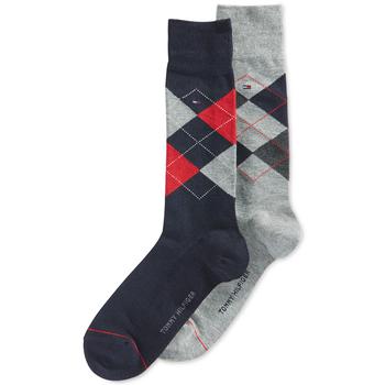 Tommy Hilfiger | Men's 2-Pk. Argyle Logo Dress Socks商品图片,