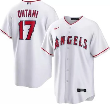 推荐Nike Men's Los Angeles Angels Shohei Ohtani #17 White Cool Base Jersey商品